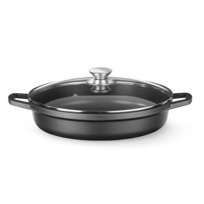 Hrnec s nepřilnavou povrchovou úpravou, HENDI, 4,3L, Černá, 425x332x(H)70mm | 611012